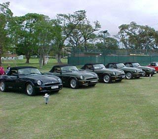 Line of RV8's At Hunter Concours